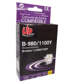 UPrint-kompatible Tinte mit LC-980Y, gelb, 12 ml, B-980Y, für Brother DCP-145C, 165C